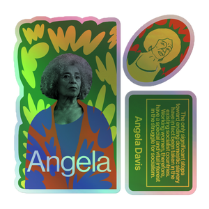 Holographic stickers - Angela Davis