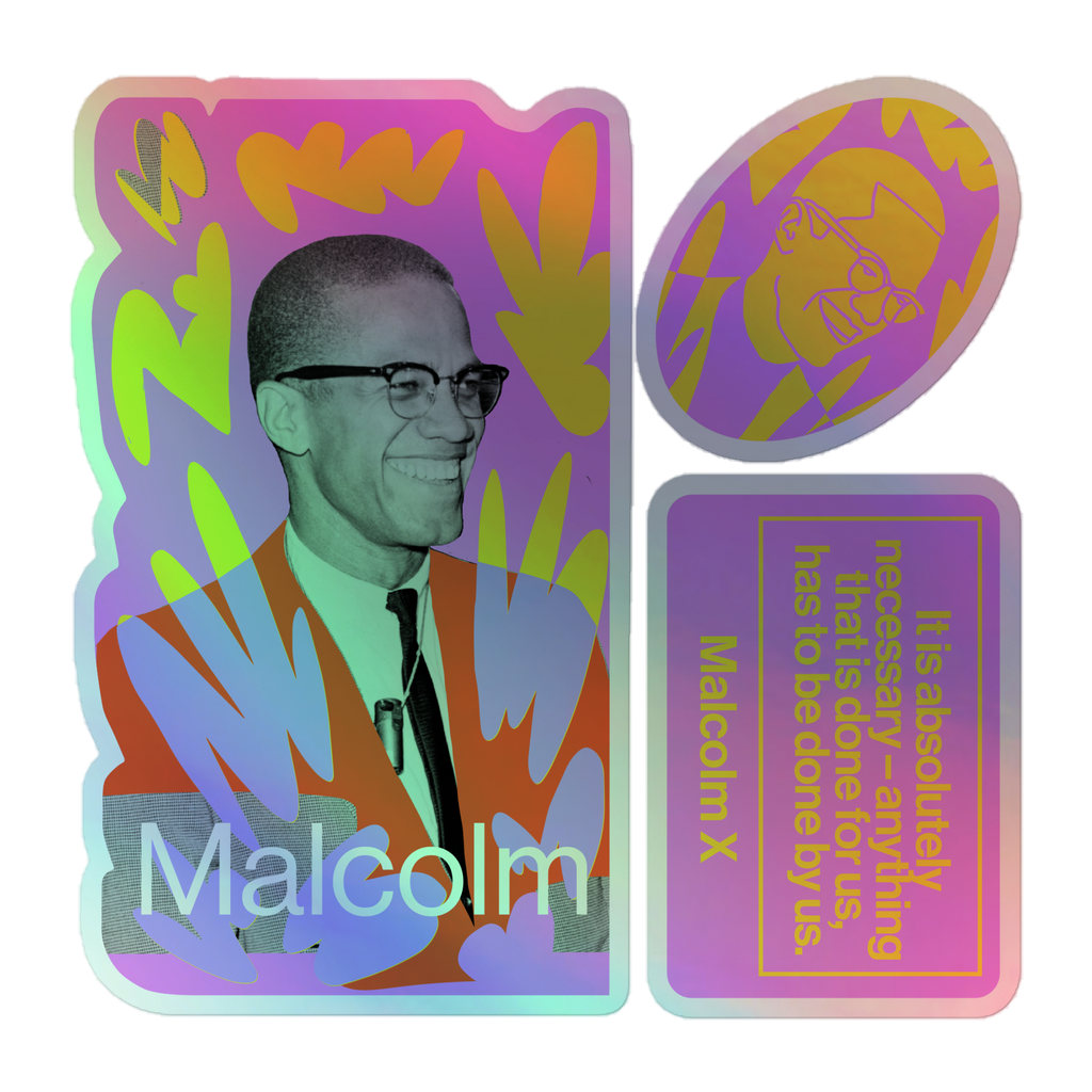 Holographic stickers - Malcolm X
